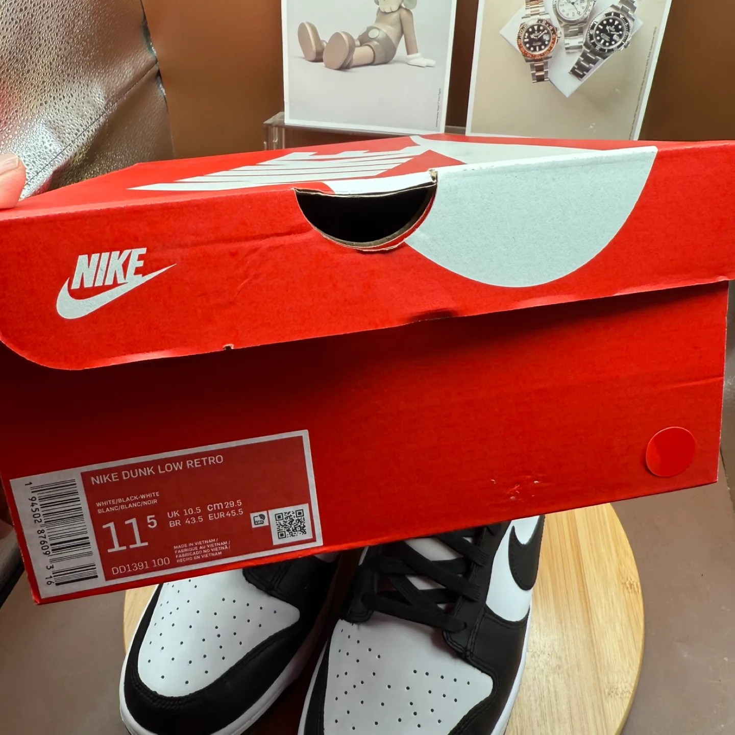 Nike Dunk Low “Panda” Black/White Men’s Sz 11.5 image indicator(10)