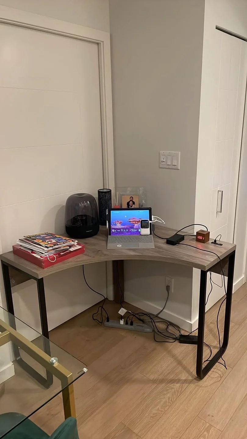 Corner Computer Desk with USB Ports thumbnail