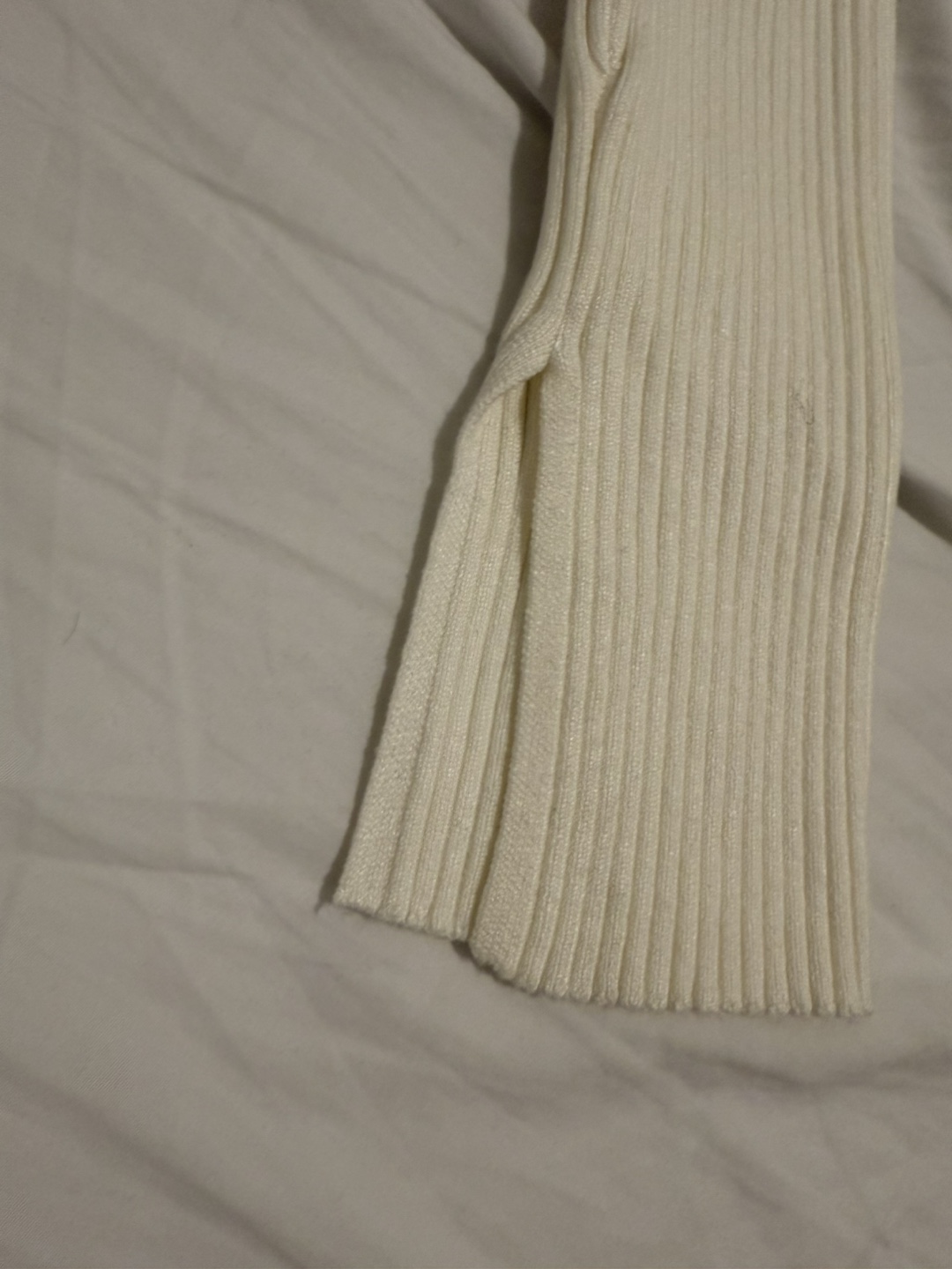 H&M White Ribbed Knit Sweater - photo 2