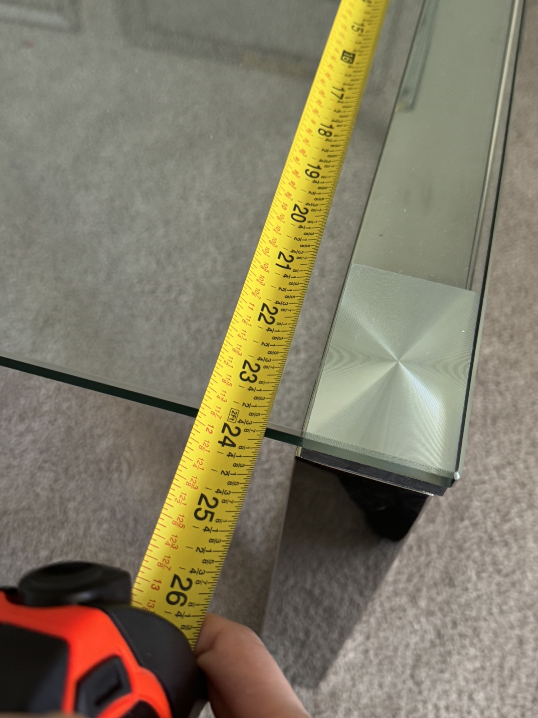 Modern Glass Coffee Table with Stainless Steel Frame - photo 3