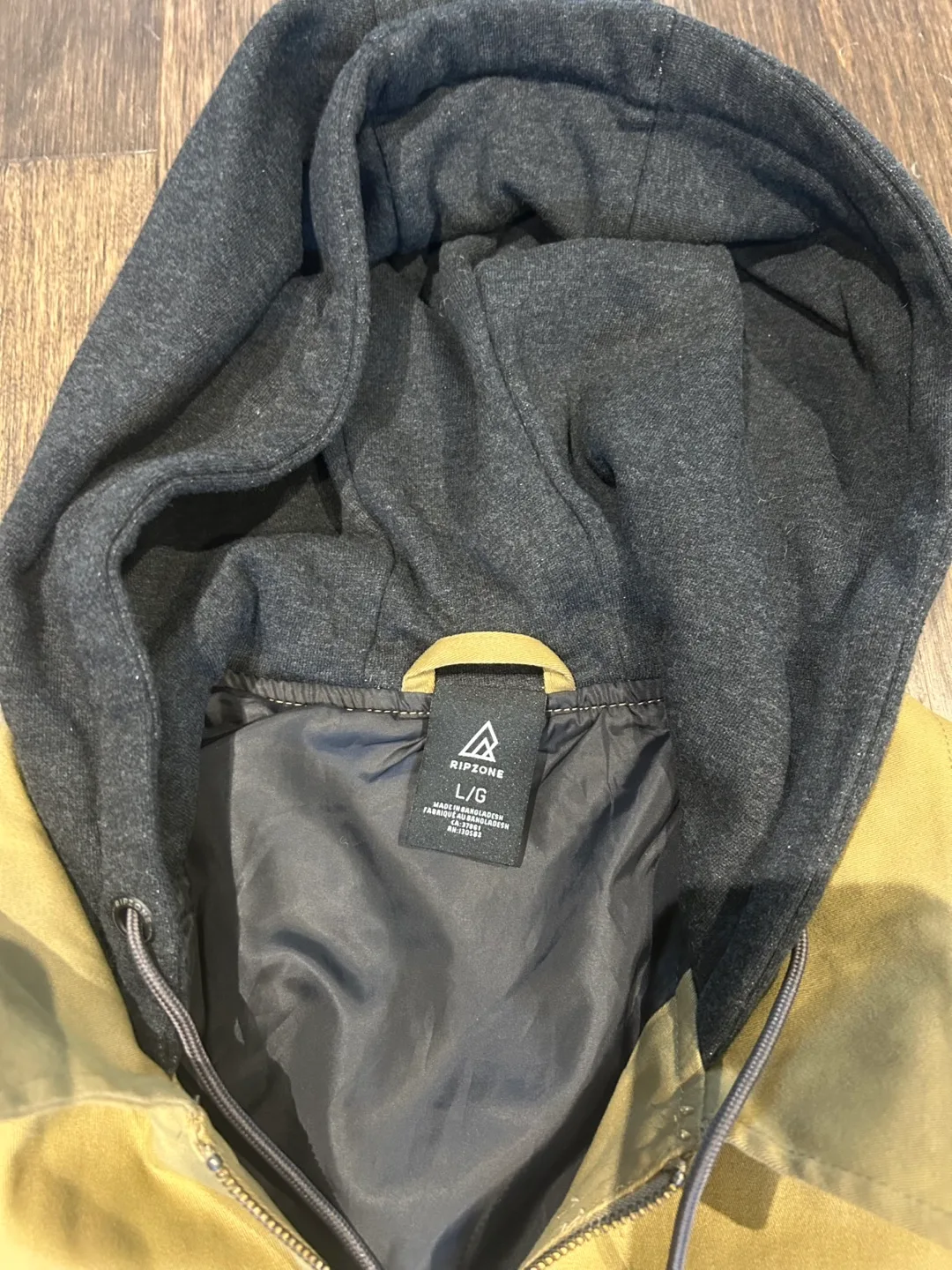 Ripzone Men's Large Olive Green Hooded Jacket image indicator(2)