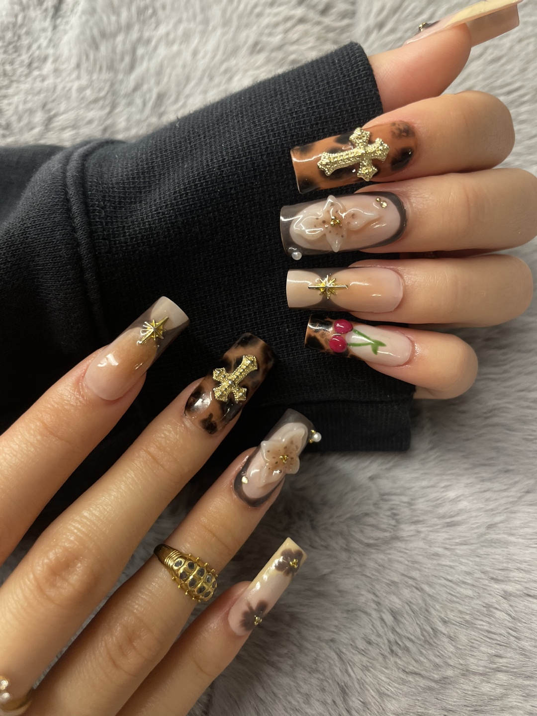 CUSTOM NAIL SET ! 🥕💚