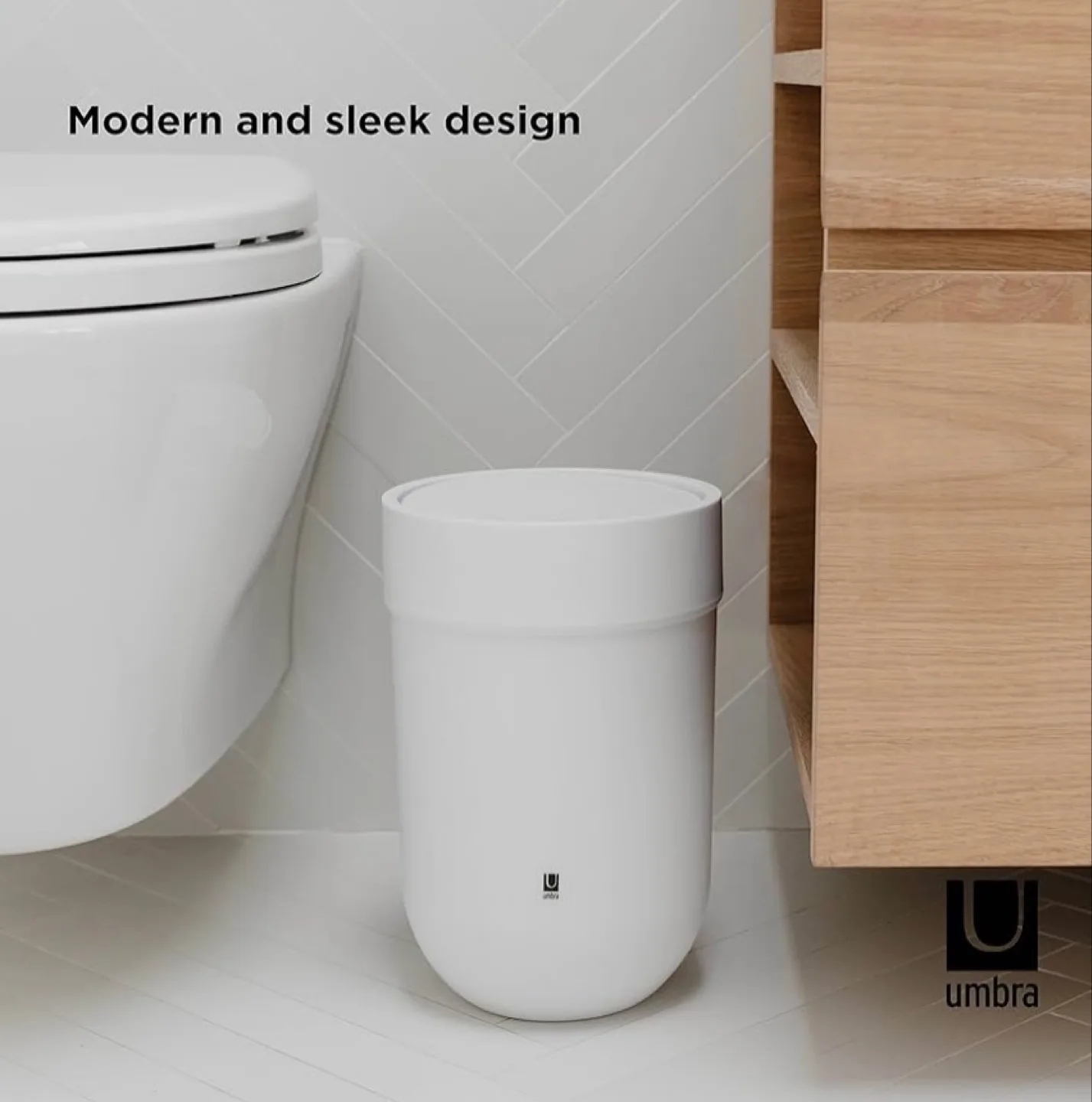 Umbra Swing Top Waste Bin - White image indicator(2)