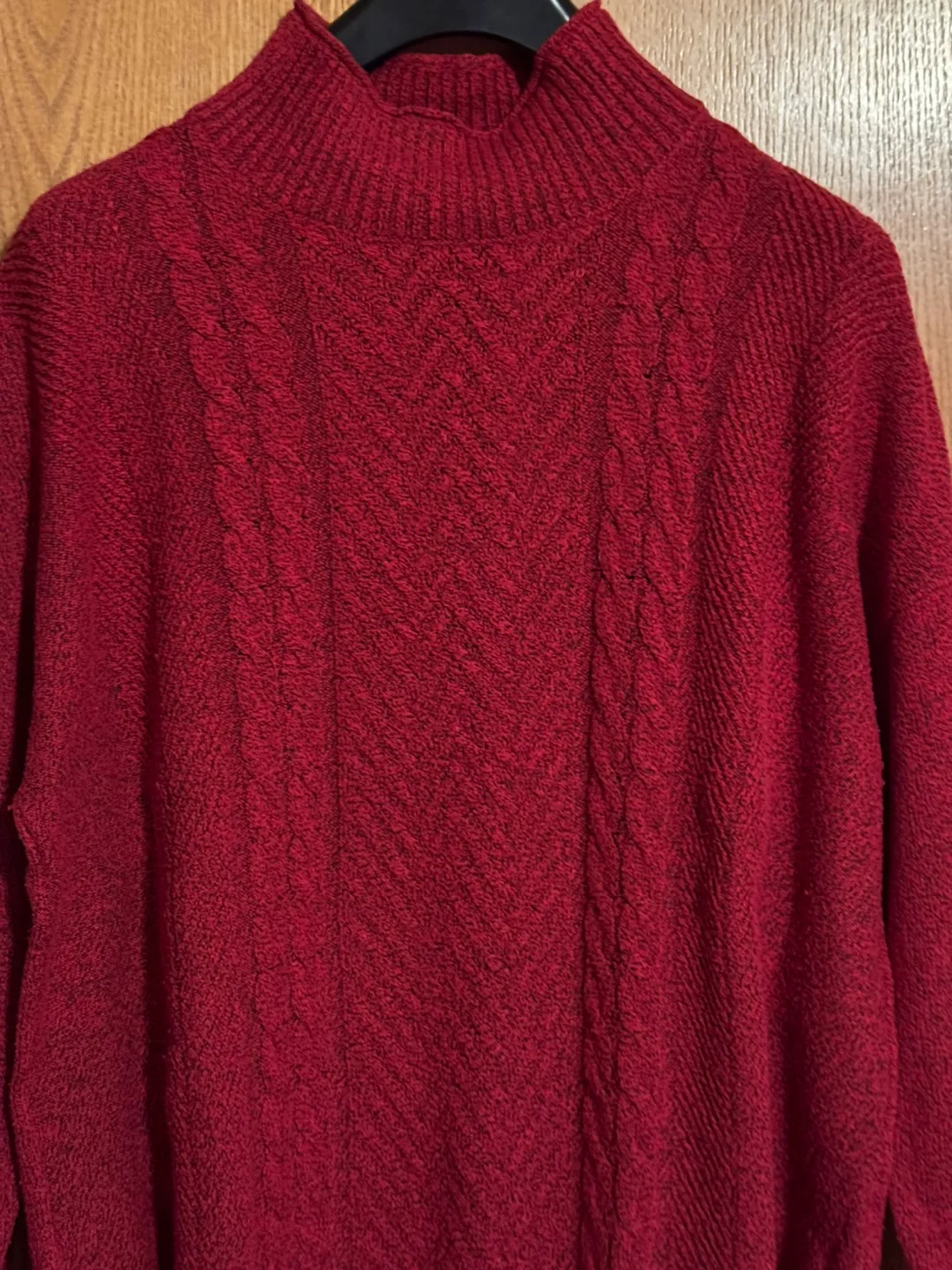 Reitmans Women's Red Mock Neck Cable Knit Sweater - Size 2X image indicator(2)