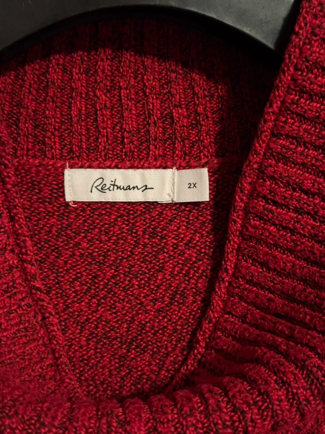 Reitmans Women's Red Mock Neck Cable Knit Sweater - Size 2X image indicator(3)