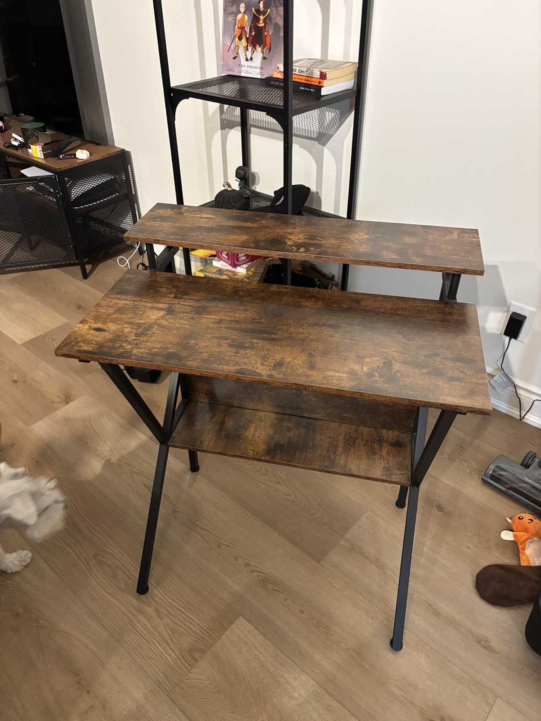 Wooden Desk with Shelf