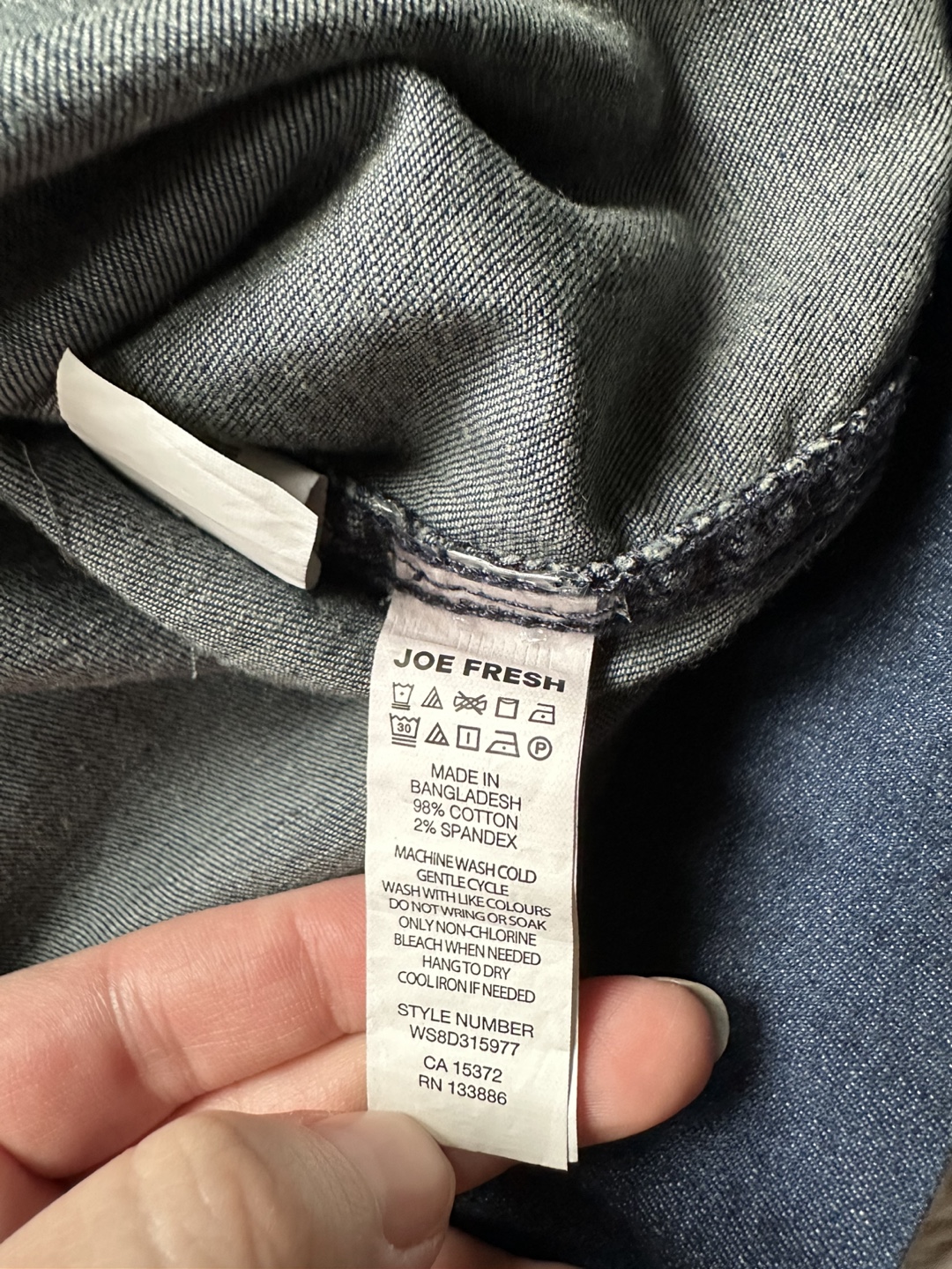 Joe Fresh Dark Wash Denim Sleeveless Dress Size XS - photo 5