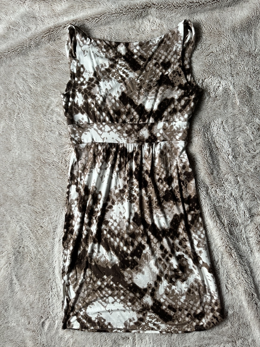 Cleo by Cleo Size 8 Brown and Beige Snakeskin Print Dress - photo 5