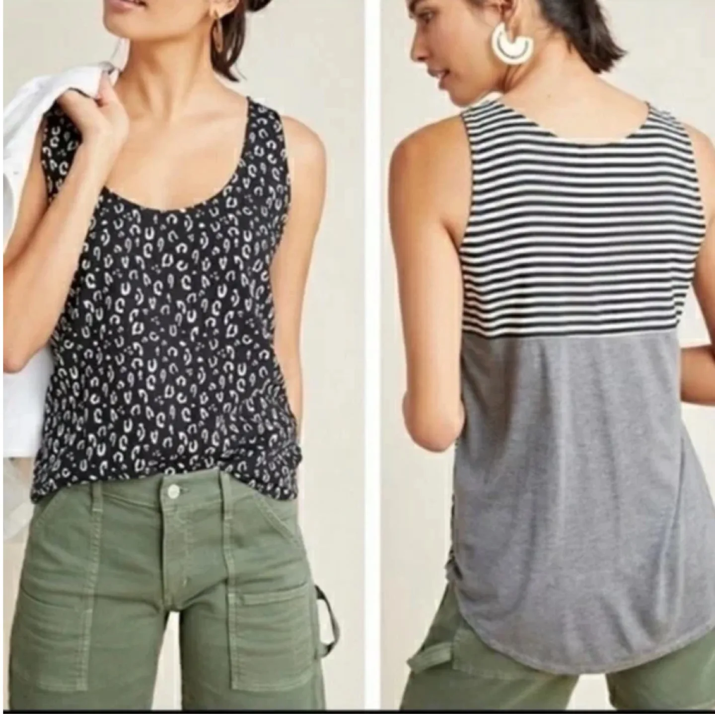 Anthropologie Dolan Left Coast Collection Mixed Media Tank Top image indicator(10)