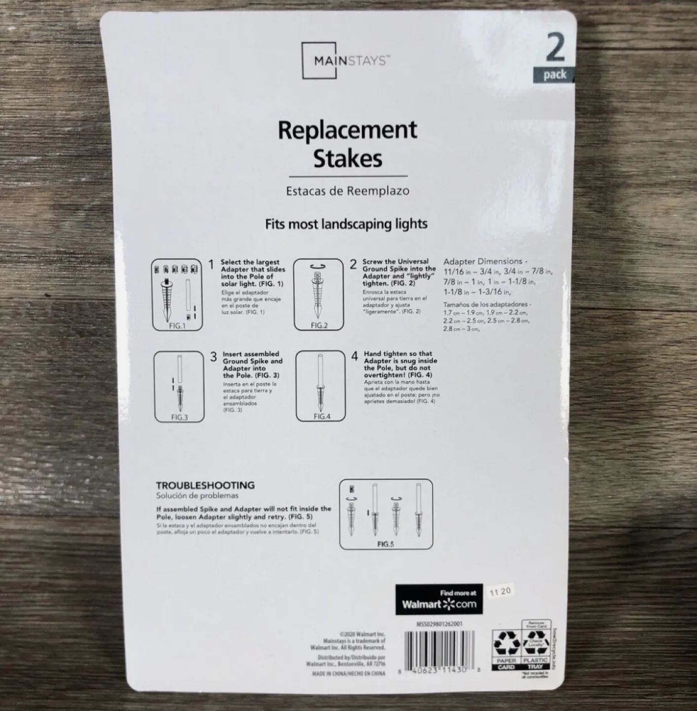 Mainstays Replacement Stakes for Pathway Lights - 2 Pack image indicator(2)