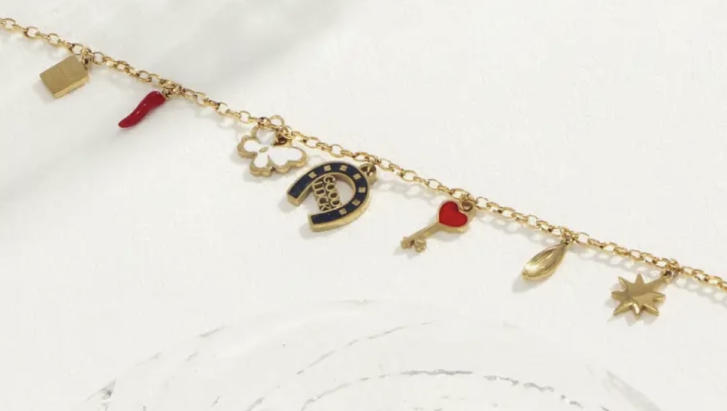 Gold Plated Charm  Necklace with Charms - photo 3