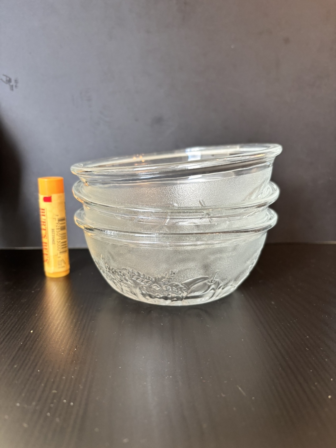 Set of Three Thick Glass Bowls - photo 2