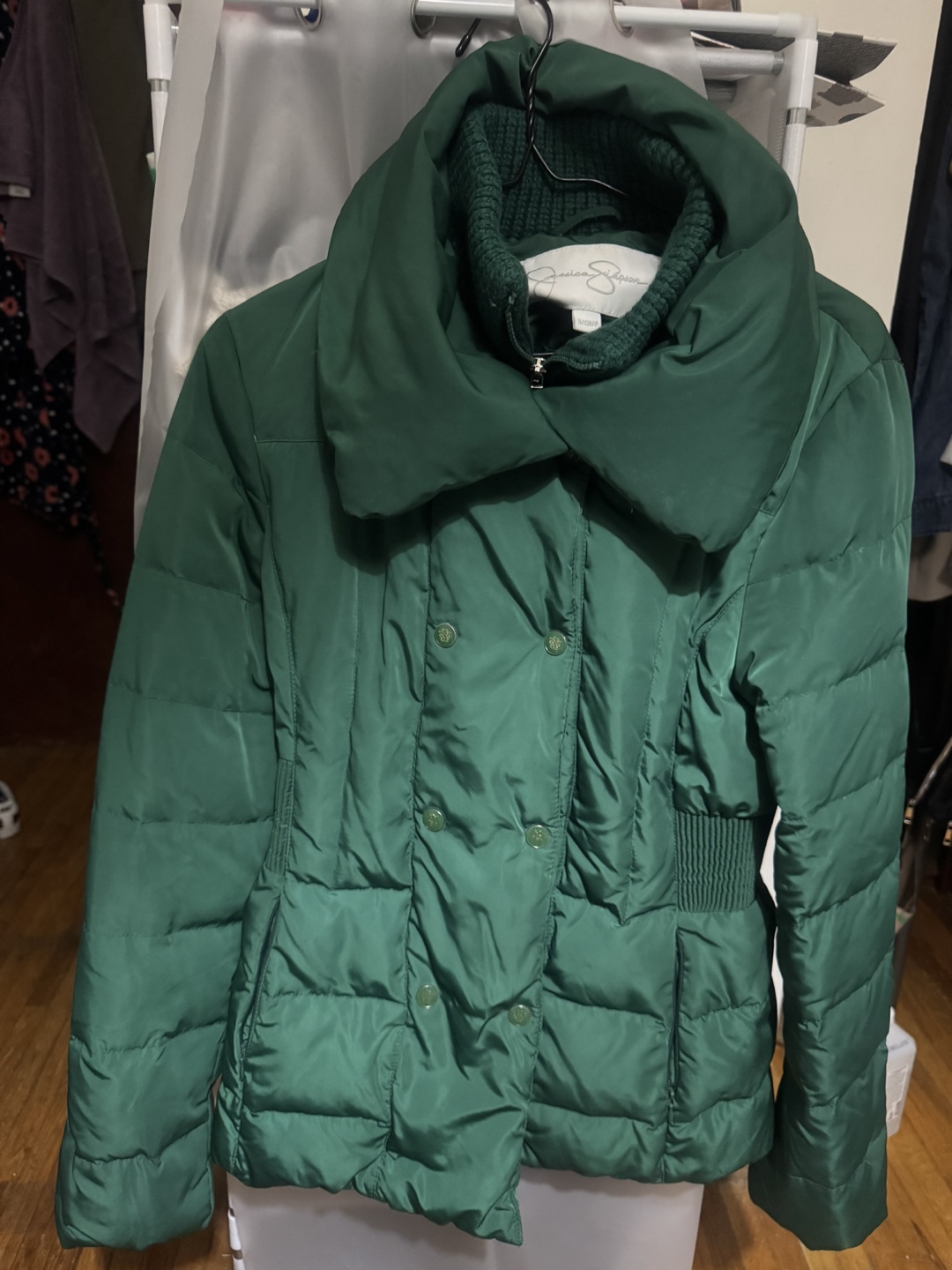 Jessica Simpson Women's Green Puffer Jacket - photo 2