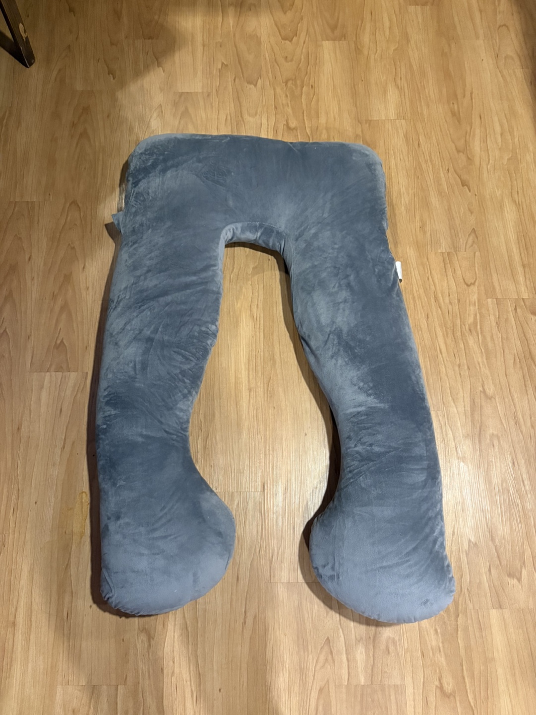 Grey U-Shaped Pregnancy Pillow
