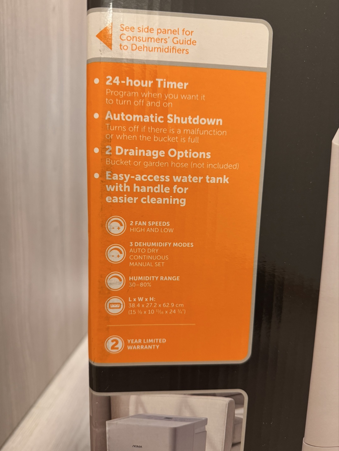 NOMA 50 Pint High Efficiency Dehumidifier - photo 2