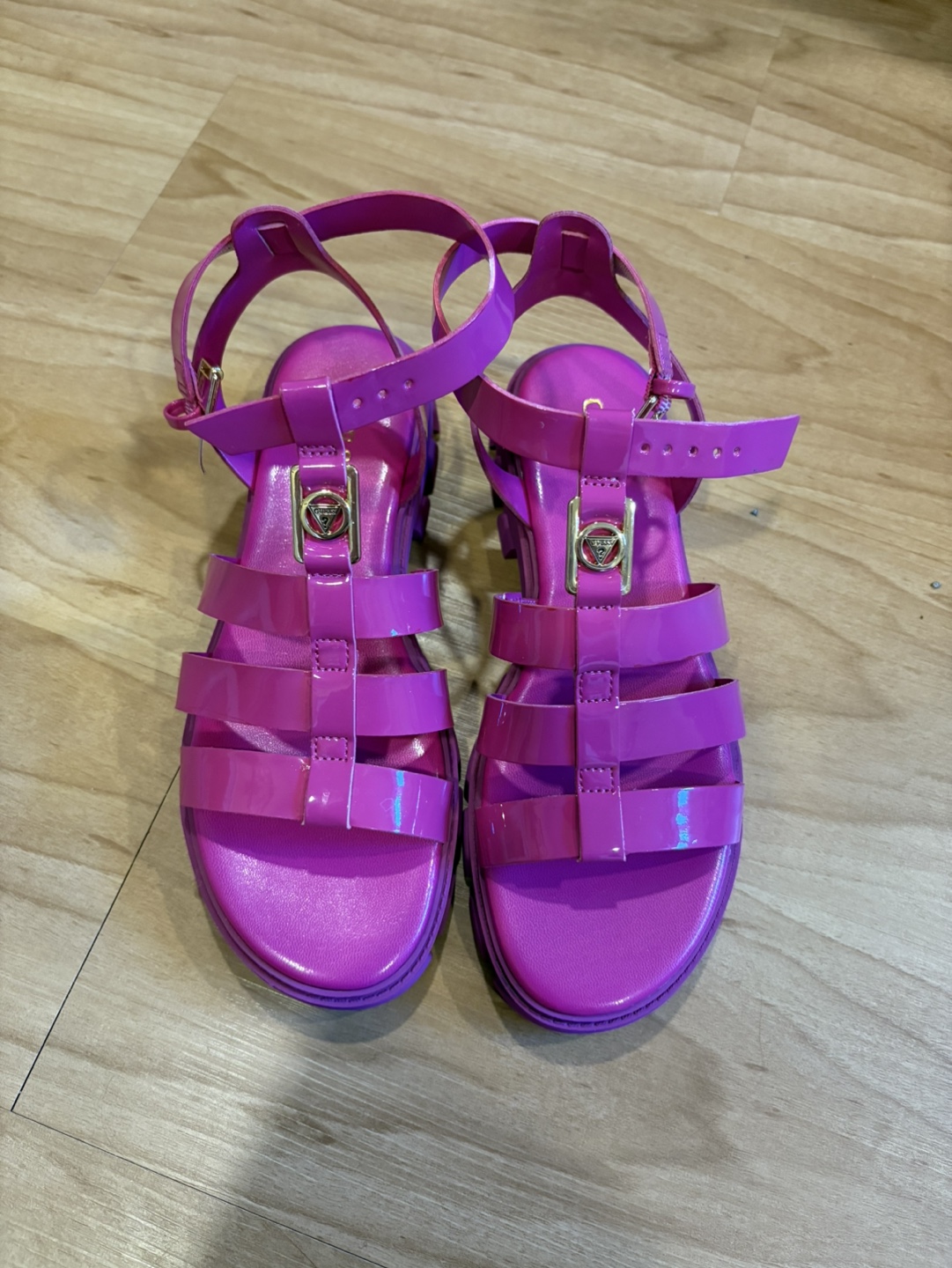 GUESS Pink Platform Sandals