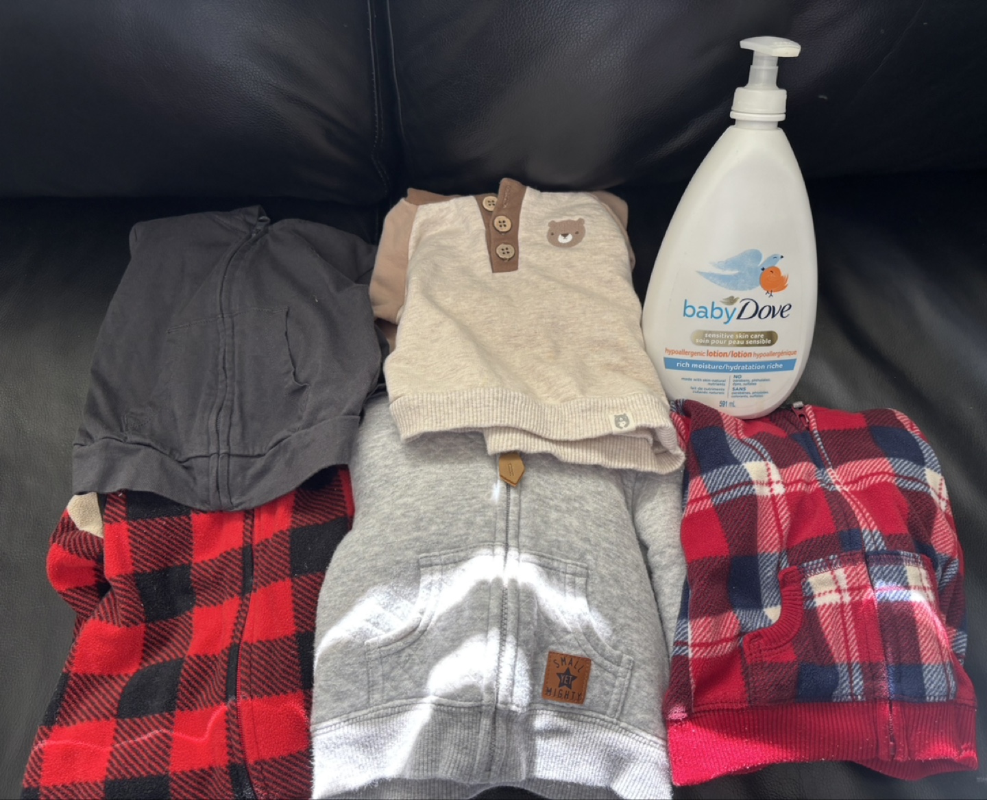 Baby Boy Clothes Bundle + Baby Dove Lotion