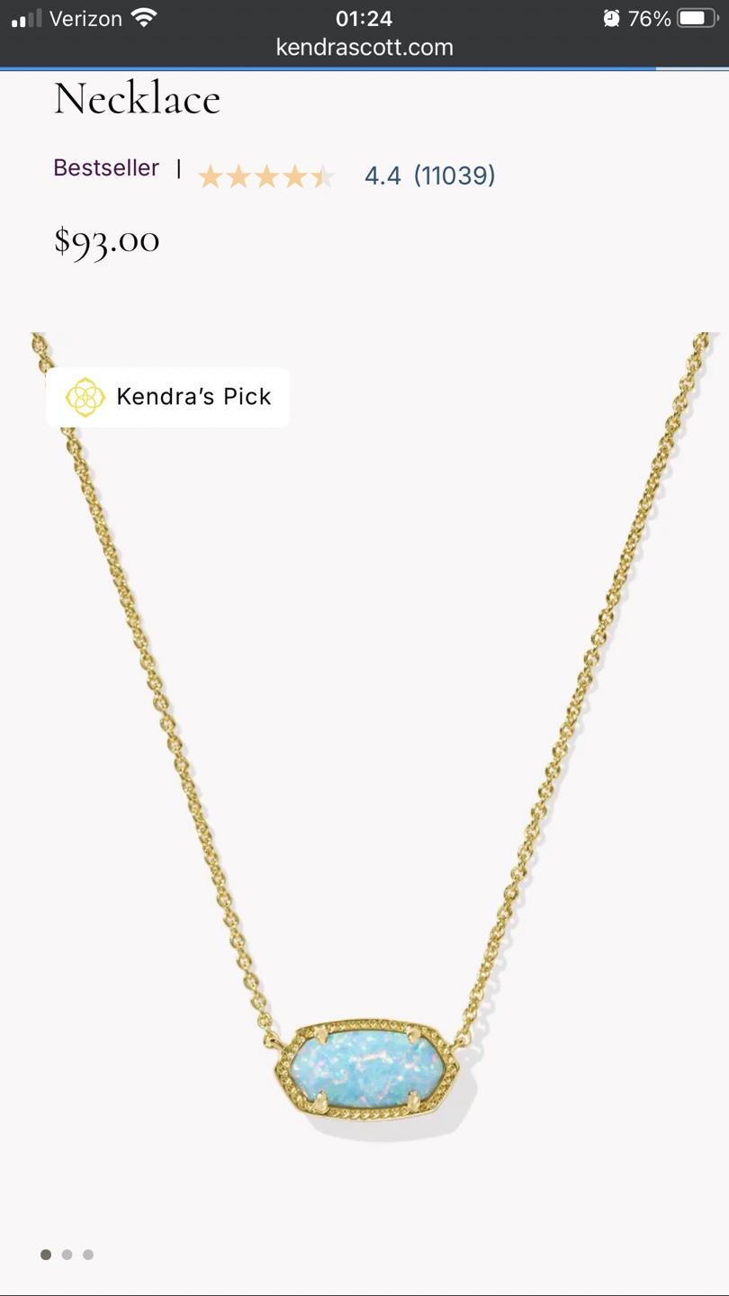 Kendra Scott Elisa Necklace, Turquoise - photo 2
