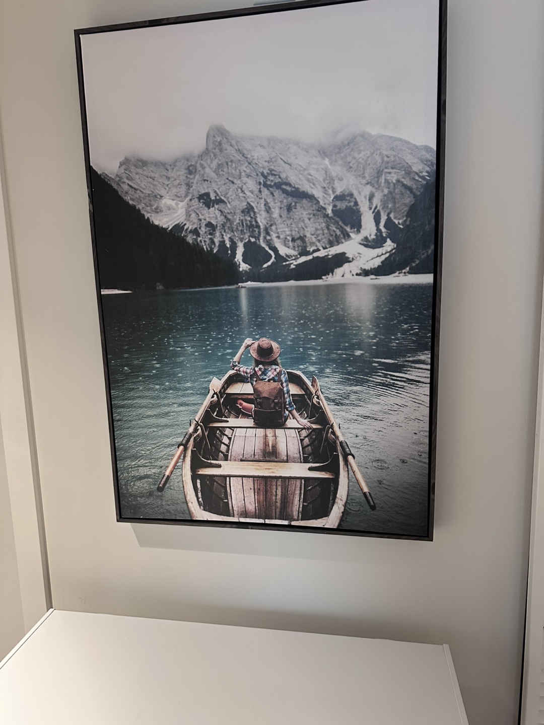 Two Large Canvas Prints - Mountain Lake & Times Square - photo 2
