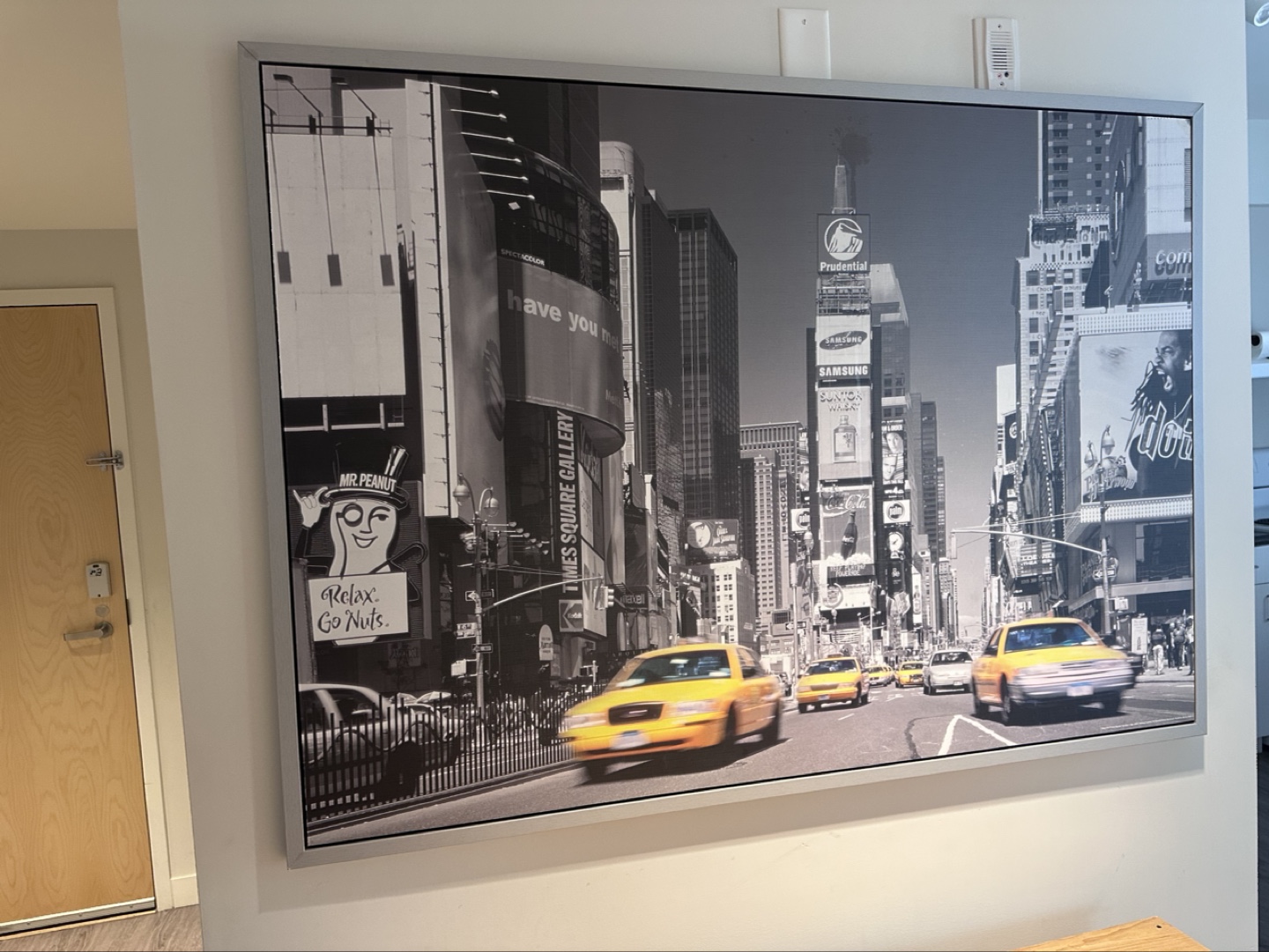 Two Large Canvas Prints - Mountain Lake & Times Square
