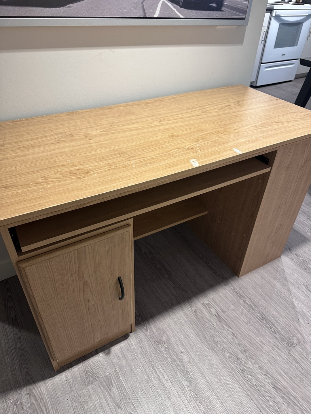 Computer Desk - Light Wood - photo 2
