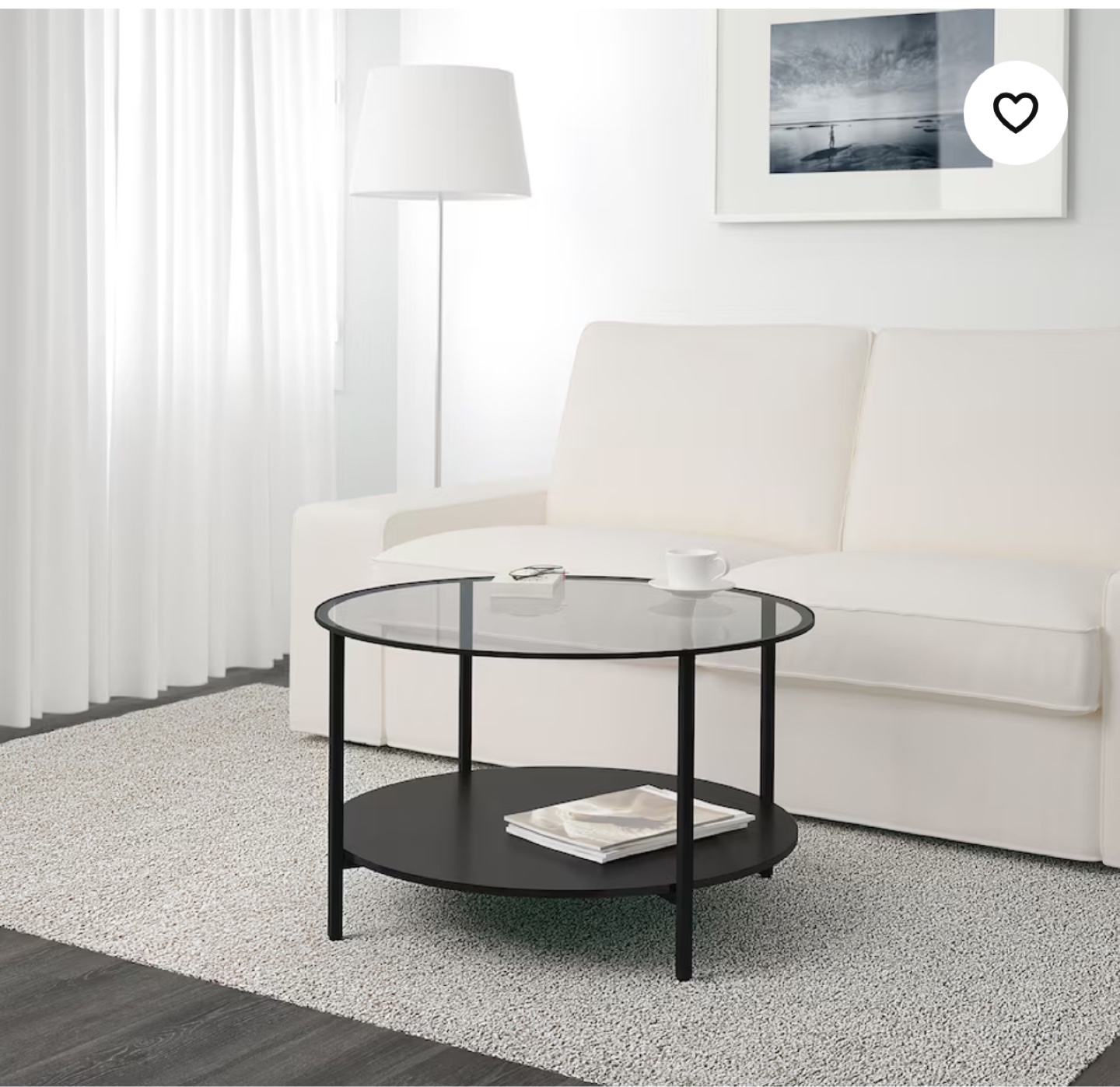 IKEA VITTSJÖ Coffee Table - Black-Brown/Glass - photo 2