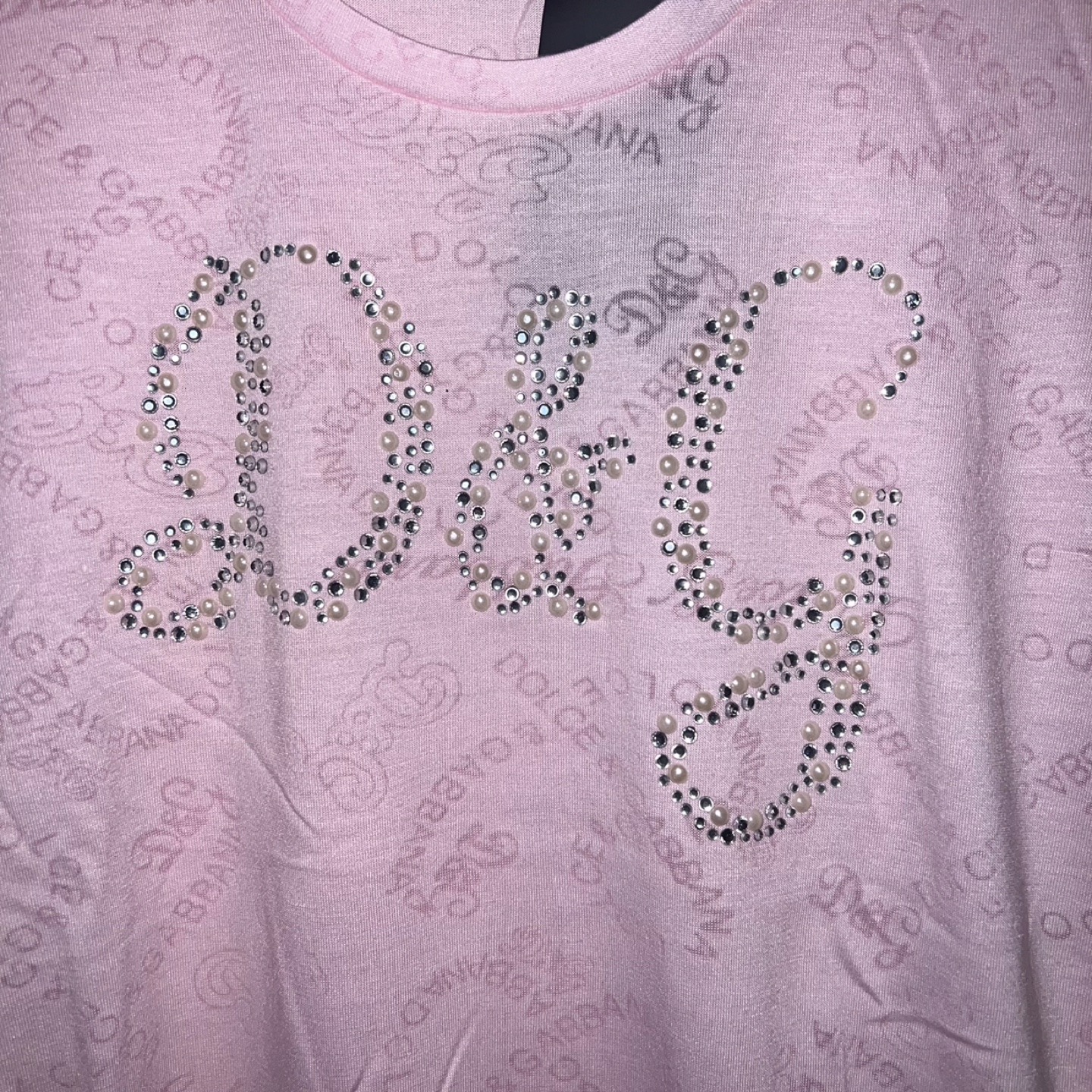 Dolce & Gabbana Pink Rhinestone T-Shirt - photo 3