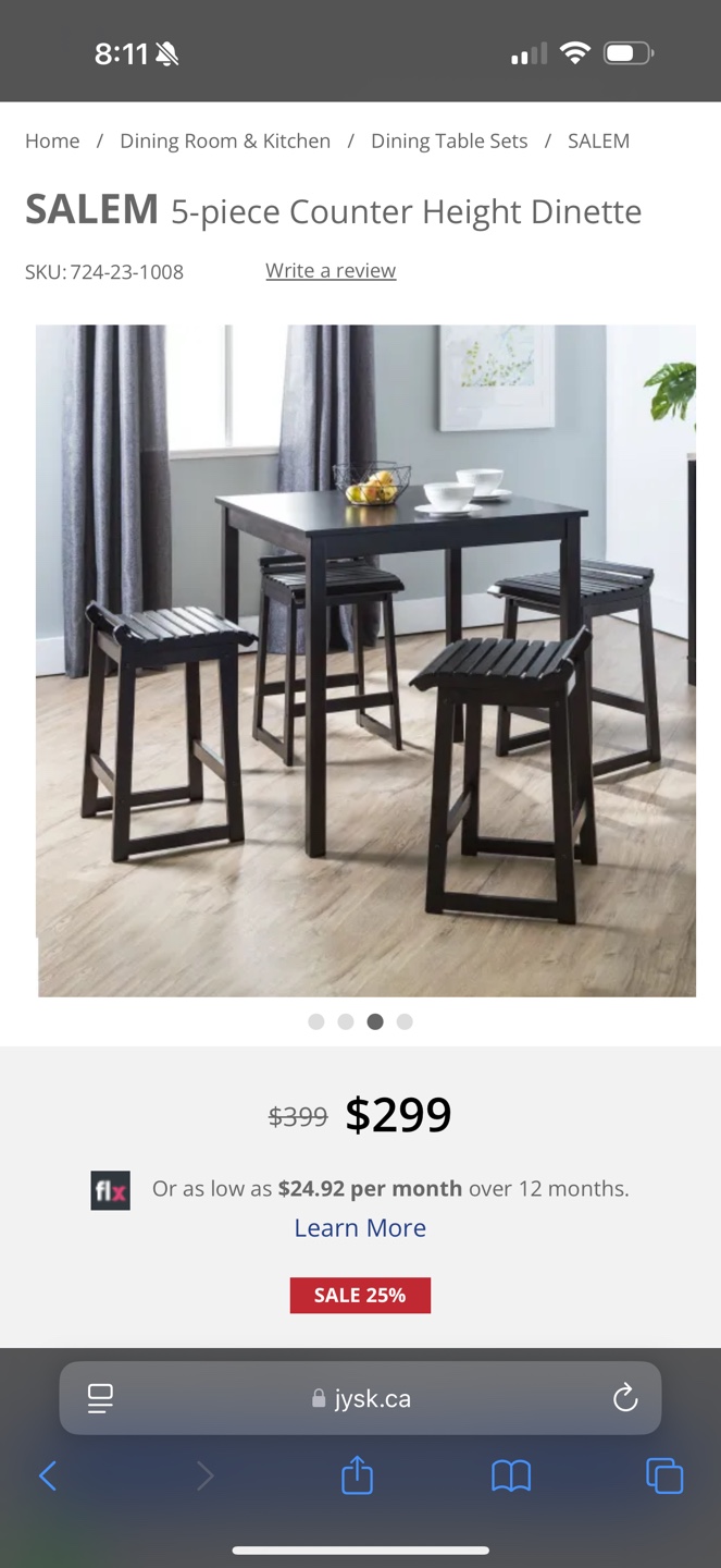 5-Piece Counter Height Dining Set - photo 5