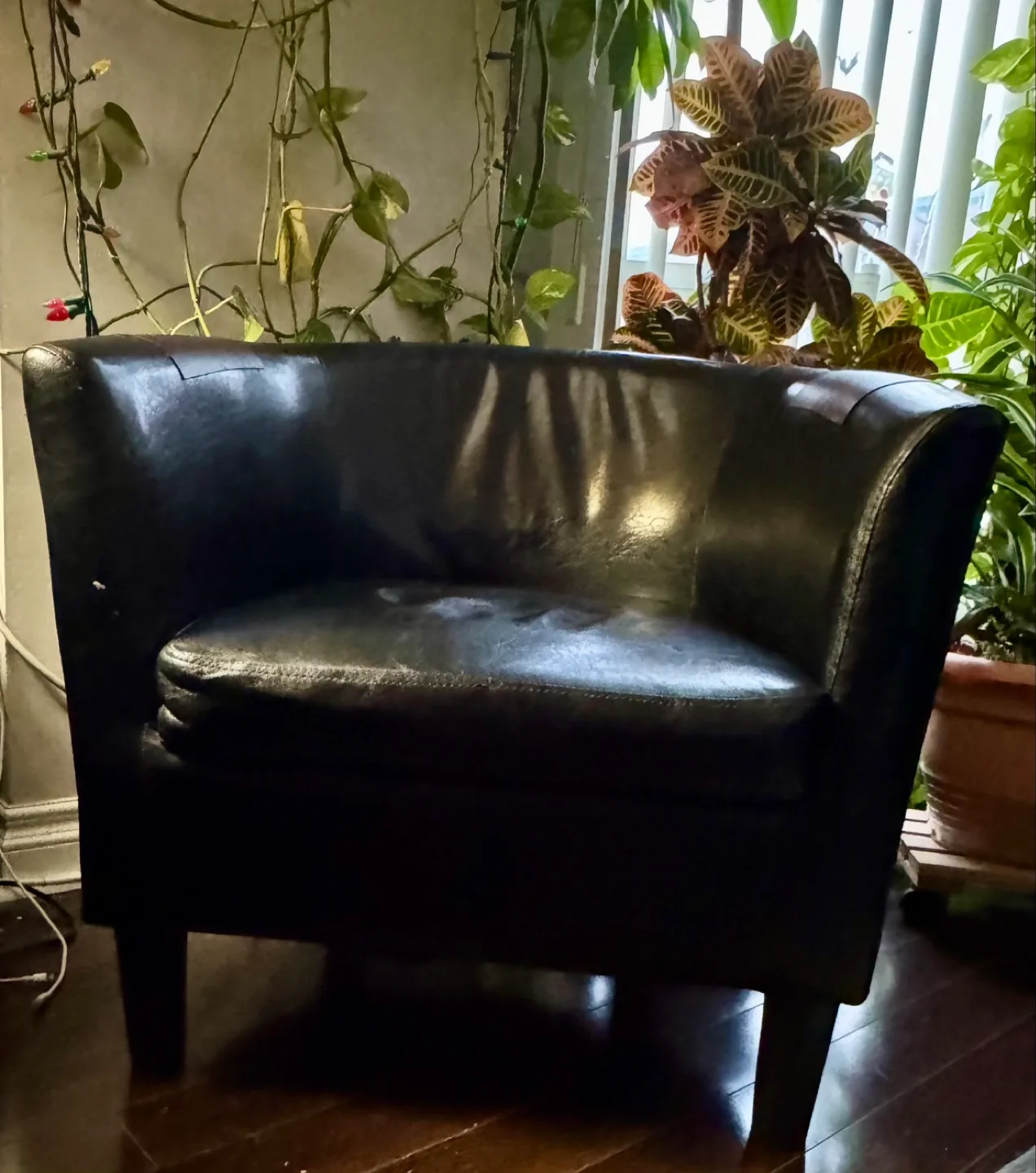 Faux Leather Armchair thumbnail