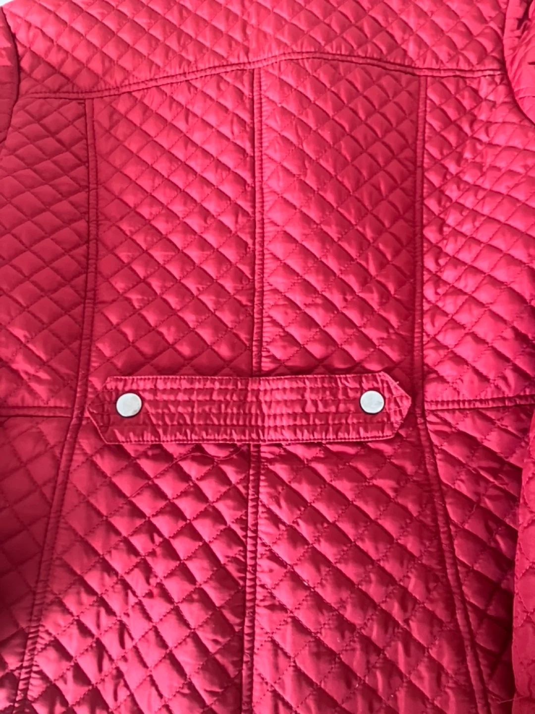 Women's Red Quilted Jacket - Size M/M image indicator(3)
