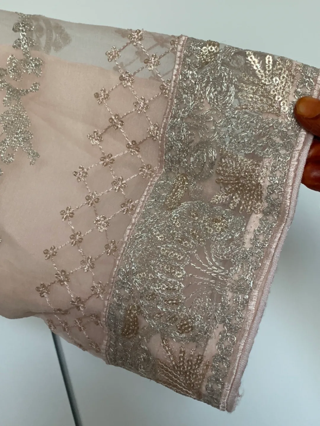 Gorgeous Embroidered Shalwar Kameez Set with Maroon Dupatta image indicator(3)