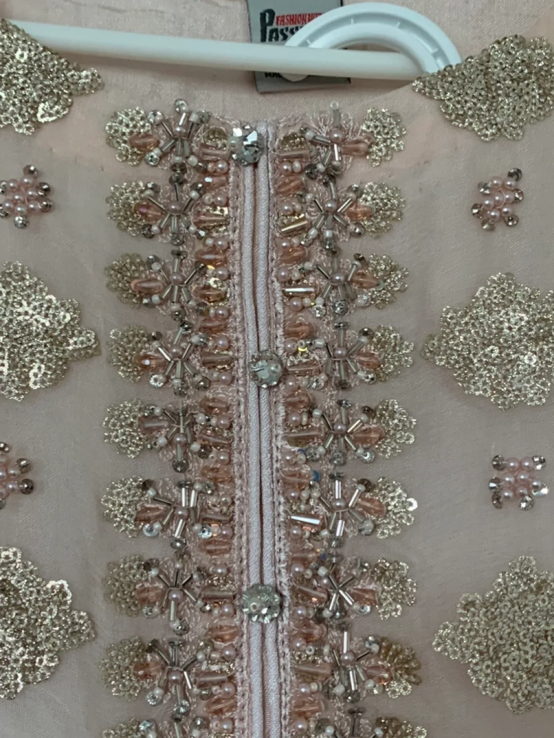 Gorgeous Embroidered Shalwar Kameez Set with Maroon Dupatta image indicator(9)