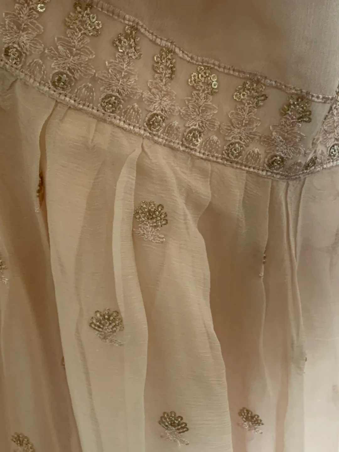 Gorgeous Embroidered Shalwar Kameez Set with Maroon Dupatta image indicator(7)