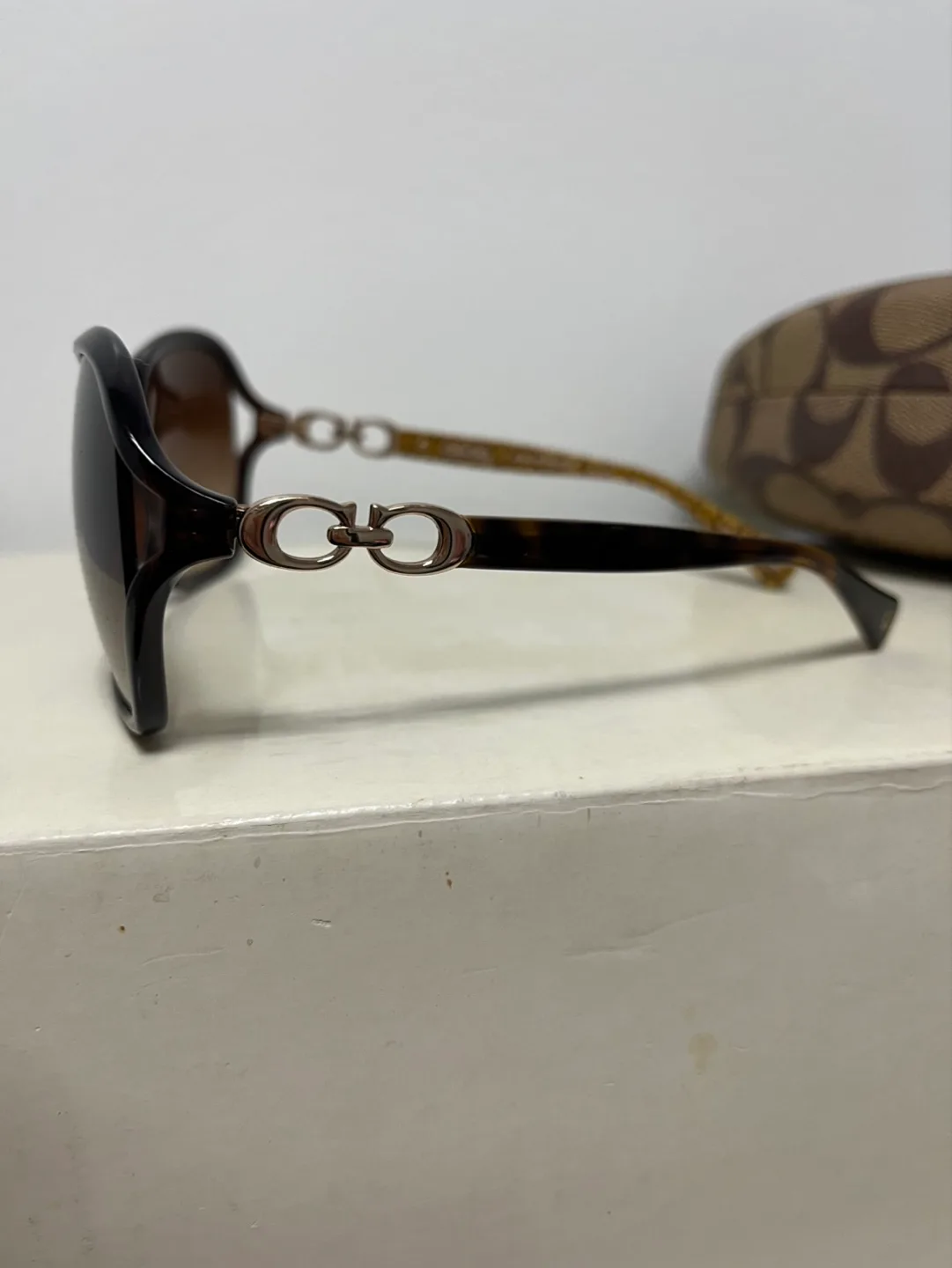 Coach Sunglasses 3018 Natasha Brown Gradient Lenses image indicator(3)