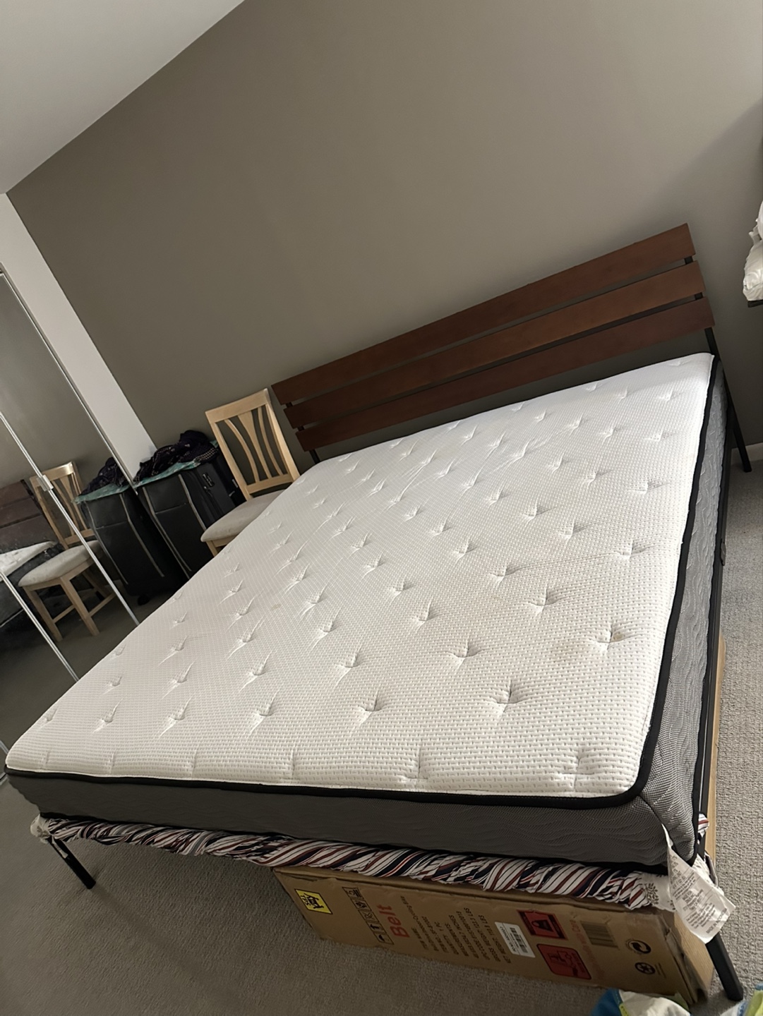 King Size Mattress and Platform Bed Frame