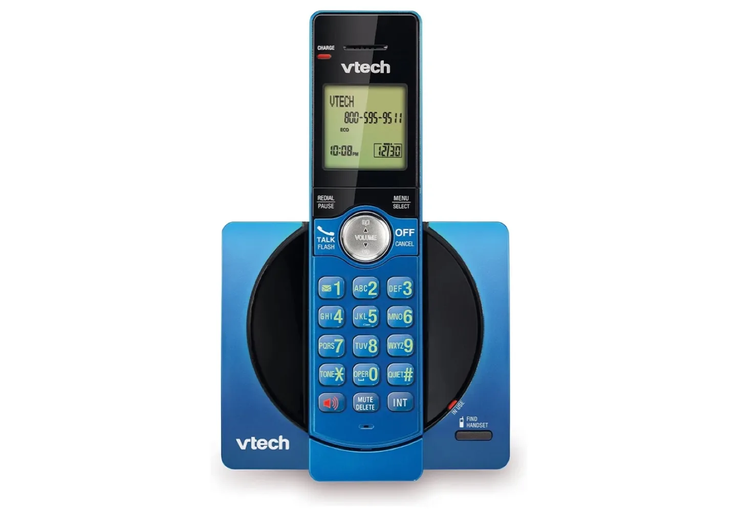 VTech DECT 6.0 Single Handset Cordless Phone - Blue thumbnail