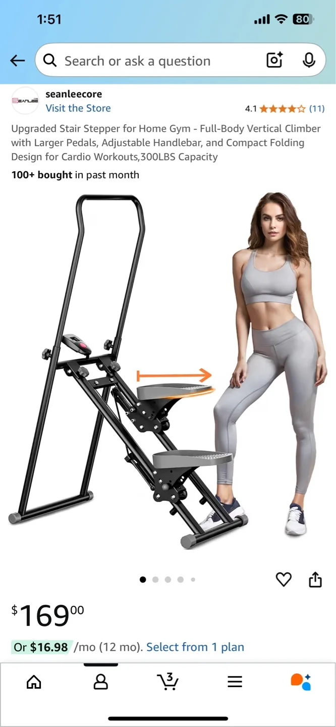 Upgraded Stair Stepper for Home Gym. image indicator(7)