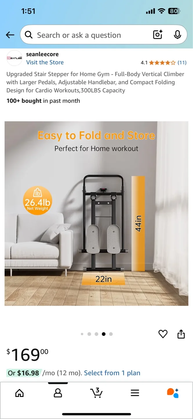 Upgraded Stair Stepper for Home Gym. image indicator(10)