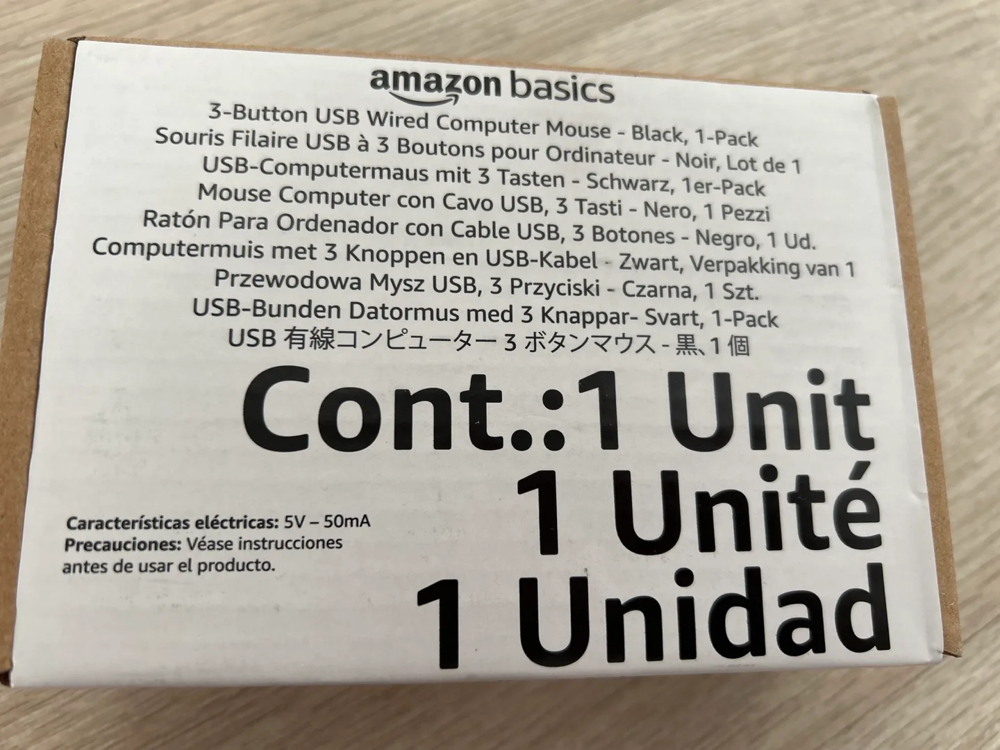 BNIB Amazon Basics Wired USB Computer Mouse - Black image indicator(2)