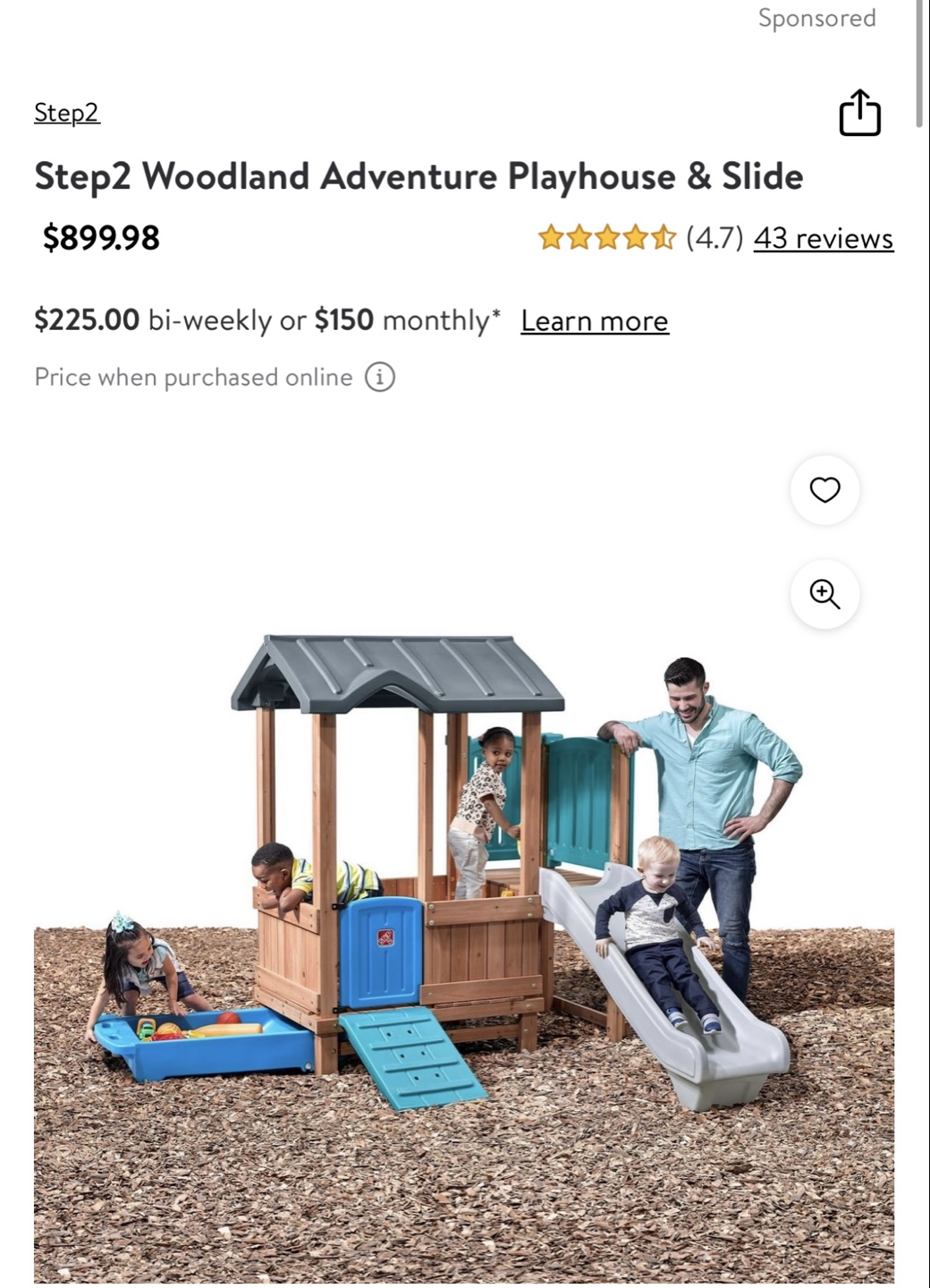 Step2 Woodland Adventure Playhouse & Slide