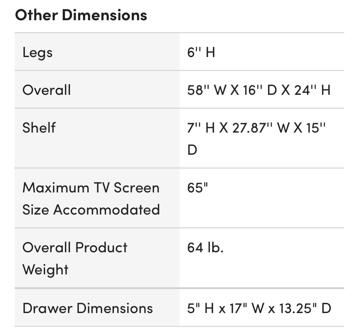 Solid Wood 58" TV Stand - photo 4