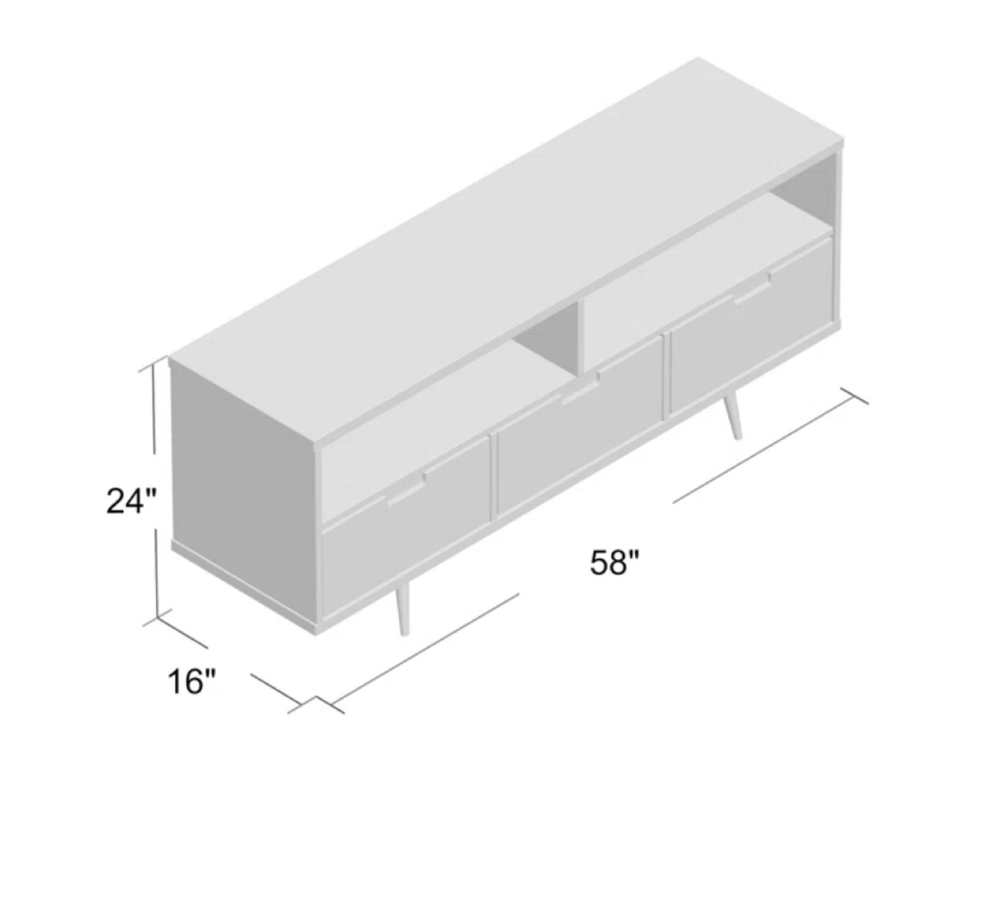 Solid Wood 58" TV Stand - photo 3