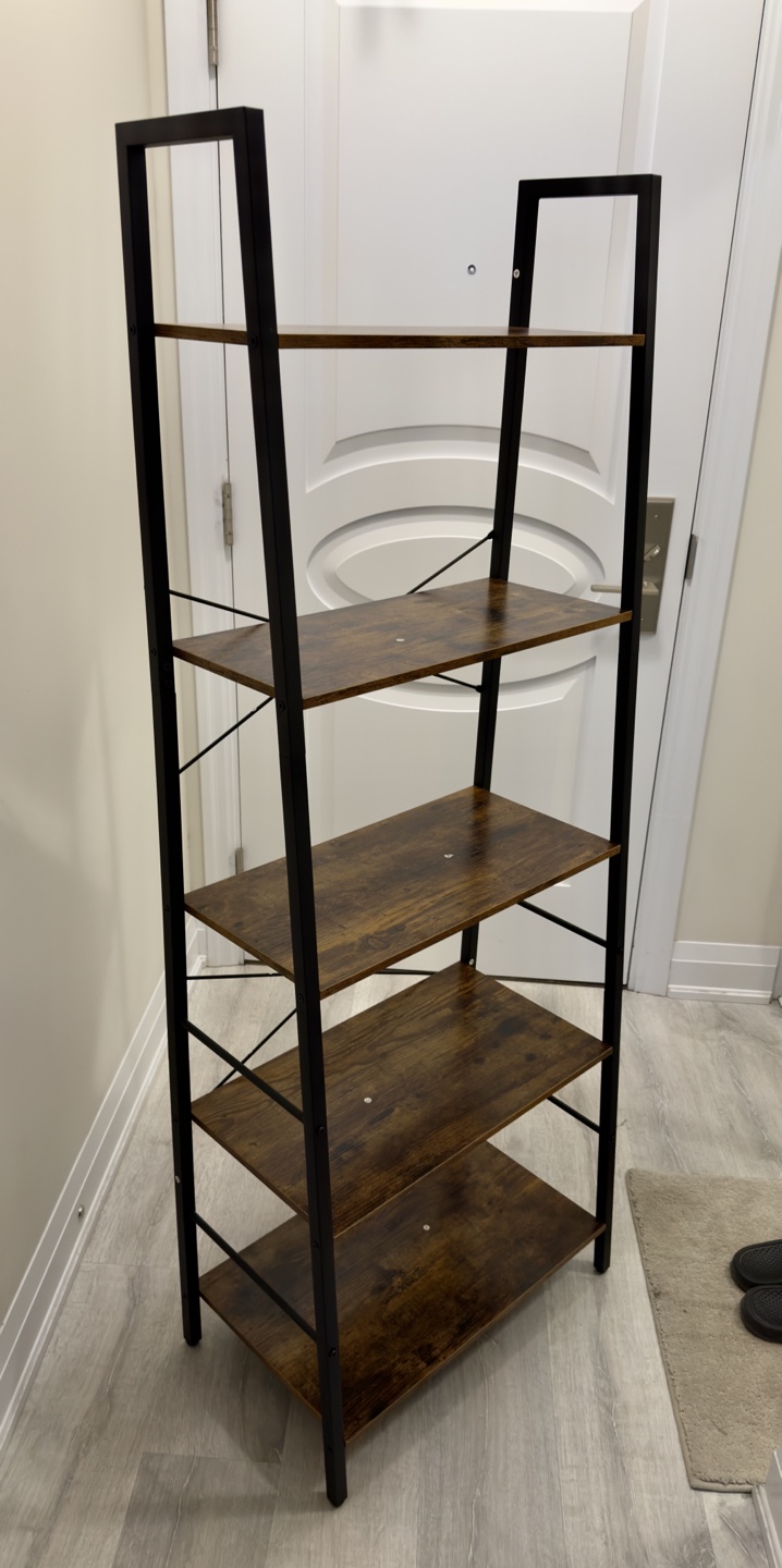 Moving Sale: Five-Tier Brown  Shelf - photo 2