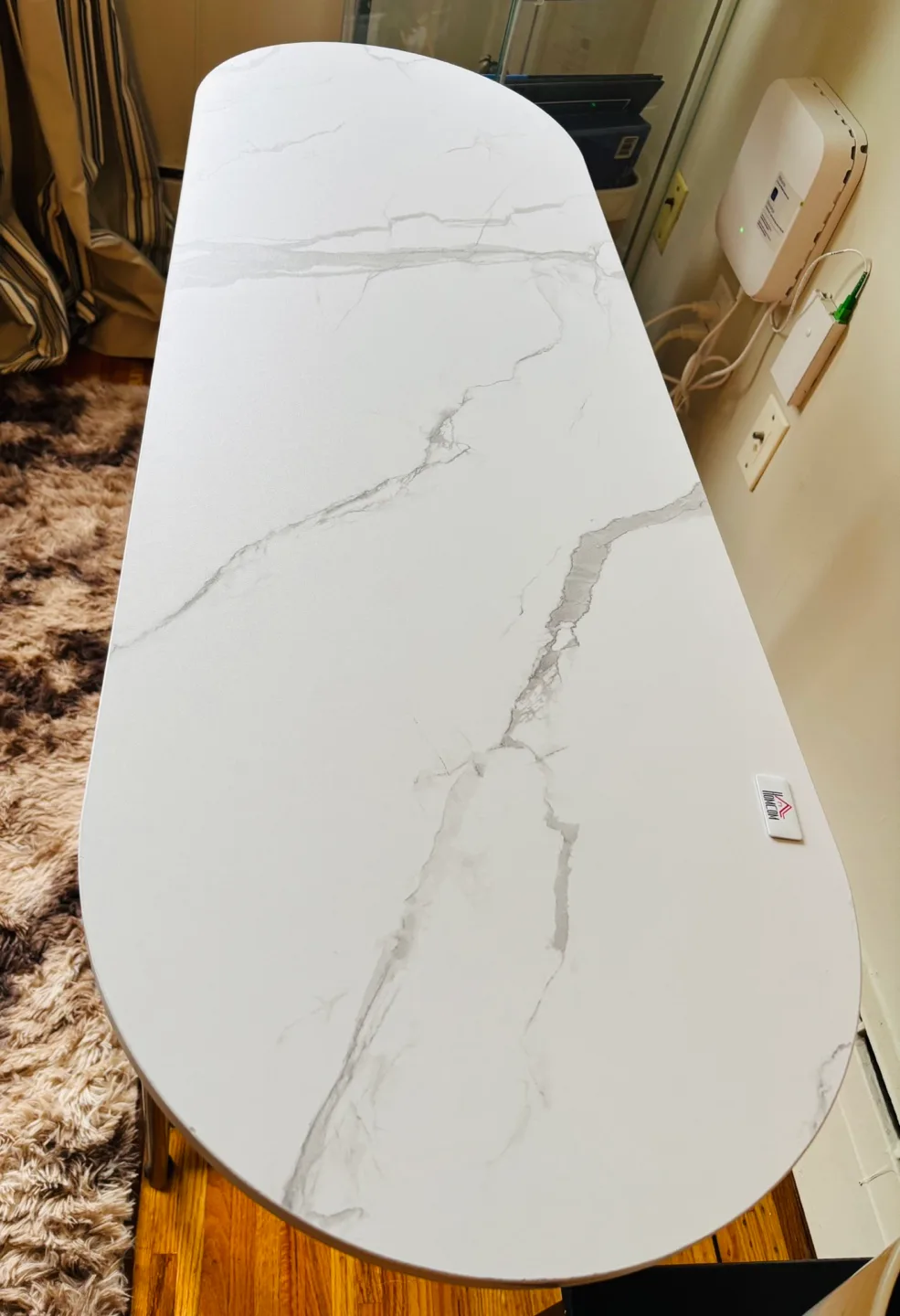 Gold Metal Frame Marble Top consoleTable