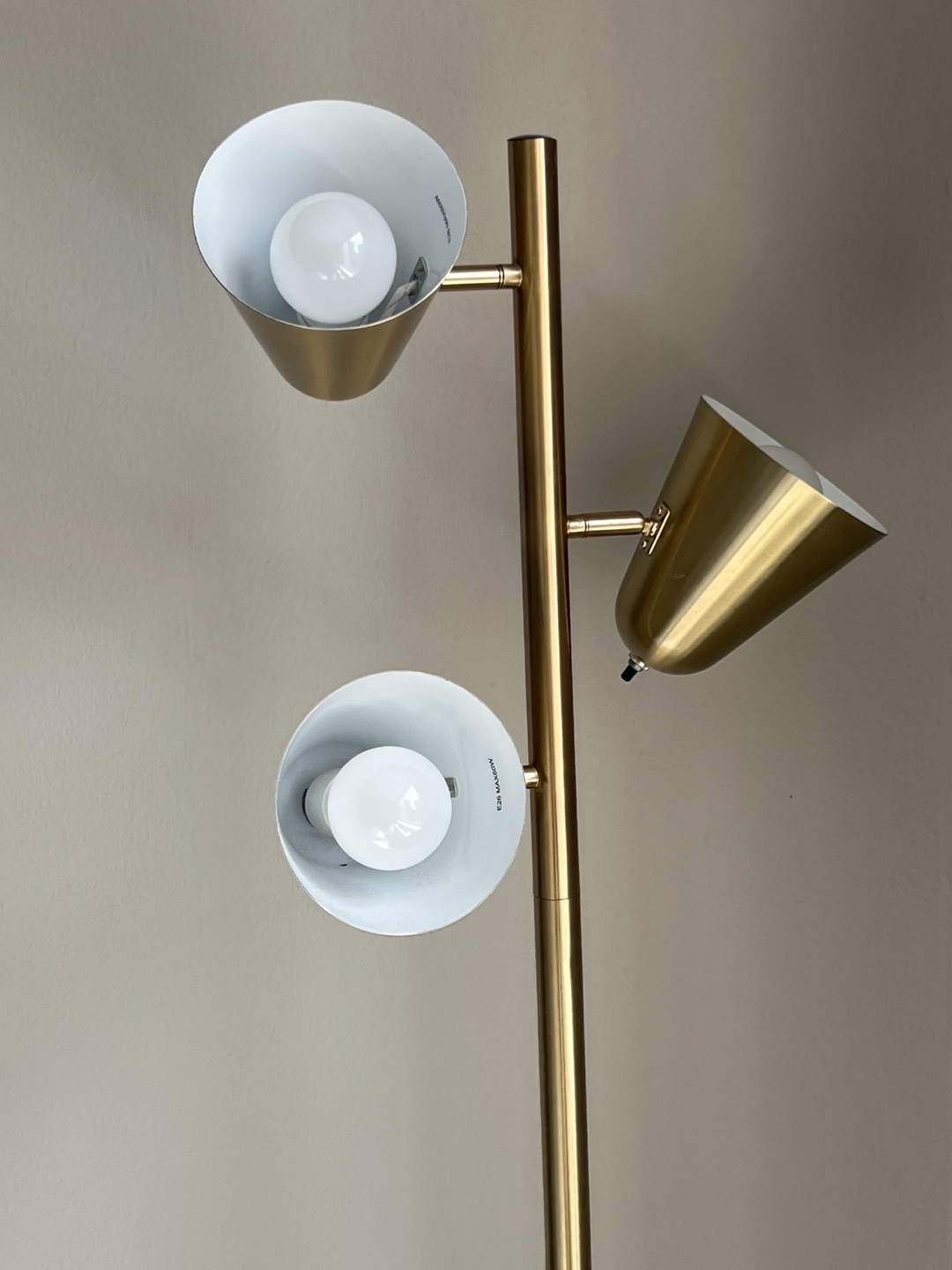 Gold Three-Light Floor Lamp - photo 2