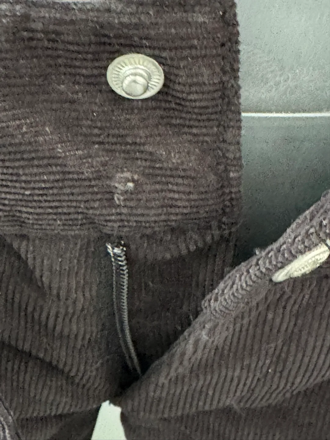 Brown Corduroy Ski Pants with Belt image indicator(4)