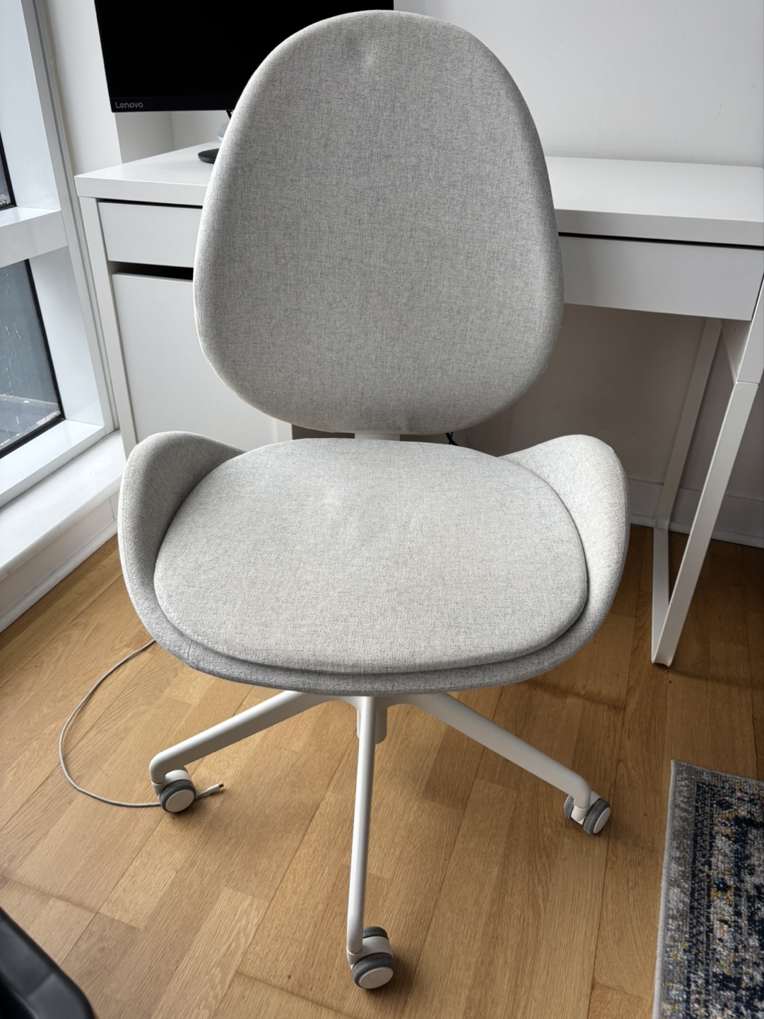 IKEA HATTEFJÄLL Office Chair - Gunnared Beige/White