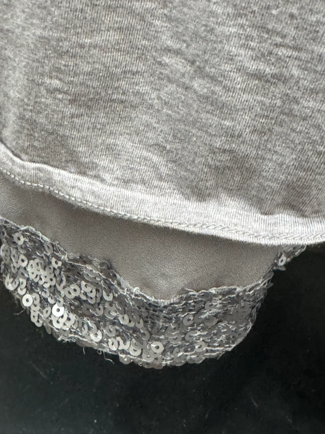 Grey Maxi Dress with Sequined Hem image indicator(5)