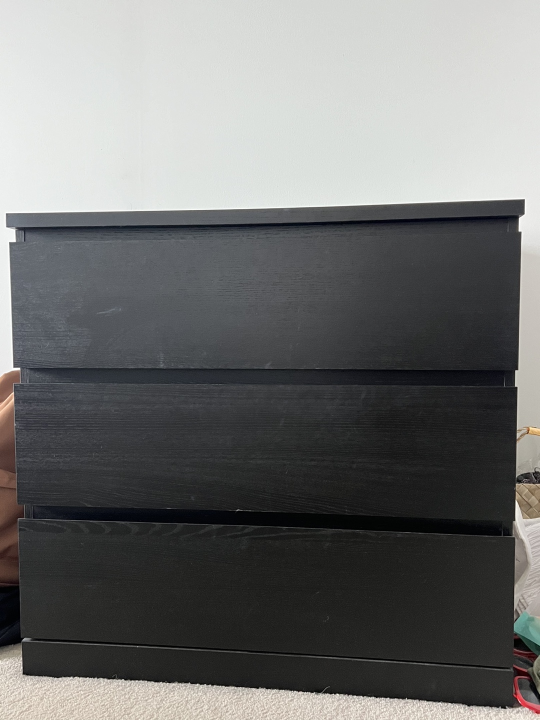 IKEA MALM 3-Drawer Dresser - Black-Brown - photo 2