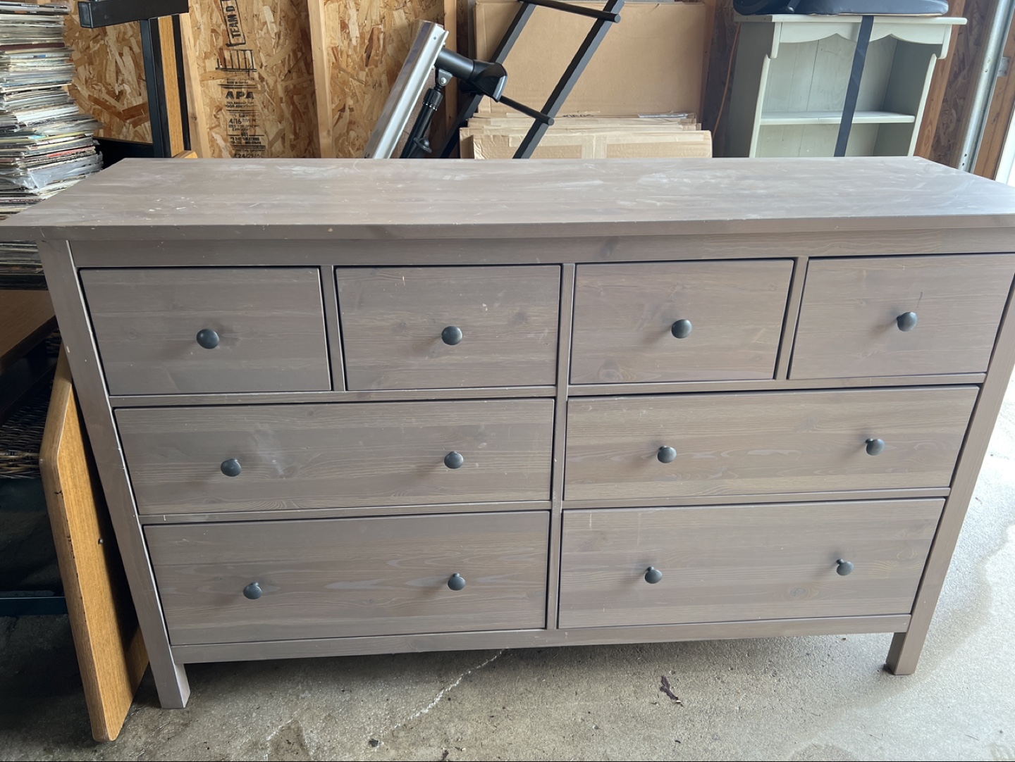 IKEA MALM 8-Drawer Dresser - Grey-Brown